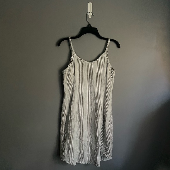 Peruvian Connection Kenda Blue Stripe Button Front Dress Womens Size 6 - Picture 3 of 4